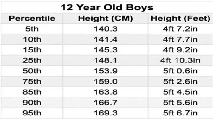 average height for 12 year old boy in feet? here is the answer