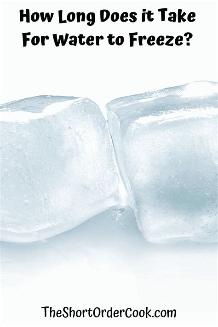 how long does it take for water to freeze? here is the answer